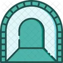 Tunnel Mine Gold Mining Icon