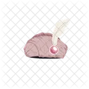Turban Pink Feather Icon