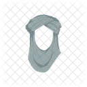 Turban Pale Blue Veil Icon