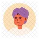 Standing Man Turban Indian Face Cheerful Icon
