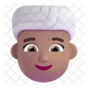 Usando Turbante Color Icono