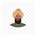 Turbante Indio Hombre Icono