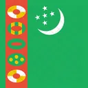 Turcomenistao Bandeira Mundo Ícone