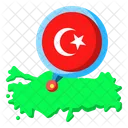 Turkey Asia Map Icon