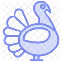 Turkey Bird Duotone Line Icon Icon