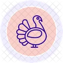 Turkey Bird Line Icon Icon