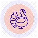 Turkey Bird Line Icon Icon
