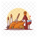 Turkey Dinner Dinner Thanksgiving Celebration Icon