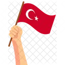 Turkey Hand Holding Nation Symbol Icon