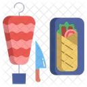 Turkischer Doner Kebab Kebab Shawarma Symbol