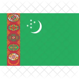 Turkmenistán Flag Icono