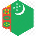 Turkmenistan Flag World Icon