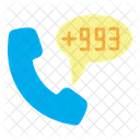 Turkmenistan Country Code Phone Icon