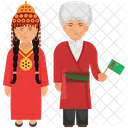 Turkmenistan Couple Turkmenistan Outfit Turkmenistan Attire Icon