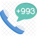 Turkmenistan Dial Code  Icon