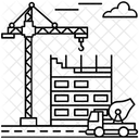 Turmdrehkran Ladungsverladung Kranmaschine Symbol