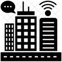 Turmgebaudeubertragung Gebaudeautomation Drahtlose Signalubertragung Symbol