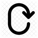 Turn Back Arrow Direction Icon