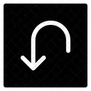 Turn Back Down Direction Icon