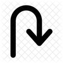Turn Back Right Turn Arrow Icon