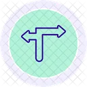 Turn Direction Color Circle Icon Icon