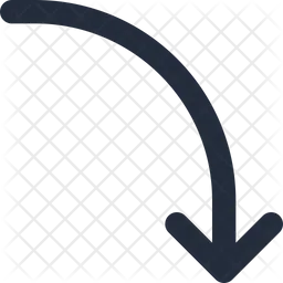 Turn Down Arrow  Icon