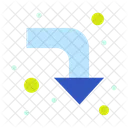 Turn Down Arrow  Icon