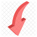 Turn Down Arrow  Icon
