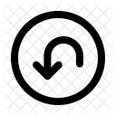 Turn Down Circlearrow Navigation Navigate Icon
