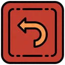 Turn Left Direction Arrows Icon