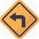 Turn Left Road Sign Icon