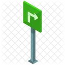 Turn Street Sign Icon