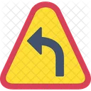 Turn Left Ahead Curve Left Icon