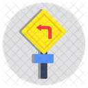 Turn Left Arrow Board Guideboard Signage Icon