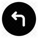 Turn Left Circle Sign Arrow Icon