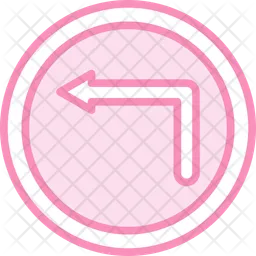 Turn left sign  Icon