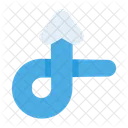 Turn Left Turn Straight Arrow  Icon