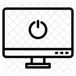 Turn off and on in monitor computer  Icon
