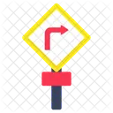 Turn right arrow board  Icon