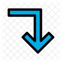 Turn Right Down Icon