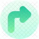 Turn Right Traffic Sign Navigate Icon