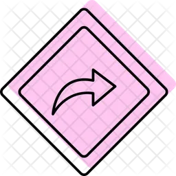 Turn right sign  Icon