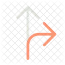 Turn right traffic sign  Icon
