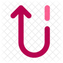 Turn Left Up Arrow Direction Icon