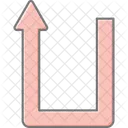 Turn Up Lineal Color Icon Icon