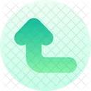 Turn Up Direction Upload Icon