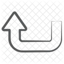 Turn Upward Bend Arrow Arrowhead Icon