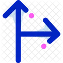 Turn Ways Two Arrows Sign Two Ways Icon