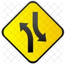 Turning Traffic Sign Icon