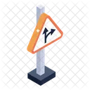 Road Board Sign Board Turning Point Icon